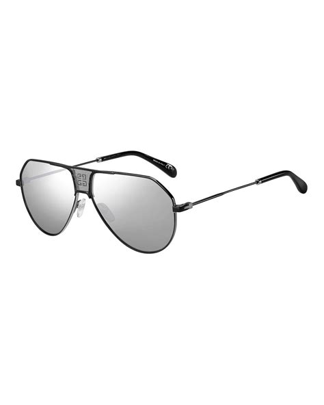 givenchy men's round mirrored metal sunglasses|givenchy double bridge aviator sunglasses.